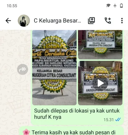 Pengiriman Papan Bunga Duka Jalan Gatot Subroto